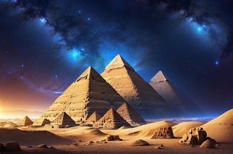 Premium Photo | Mysterious pyramids ancient civilization