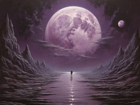 Purple_moon Graphic by A.I Illustration and Graphics · Creative Fabrica