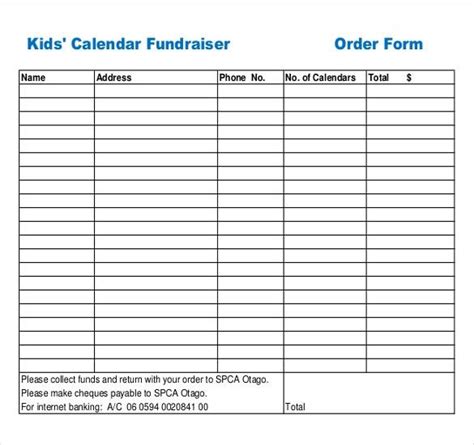 Fundraiser Order Form Templates In Excel 2023 - Free Sample, Example ...