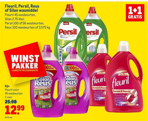 Fleuril Persil Reus Of Silan Wasmiddel Gratis Aanbieding Bij