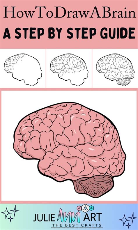 12 Easy Brain Drawings With Step by Step Guides - Julie Ann Art