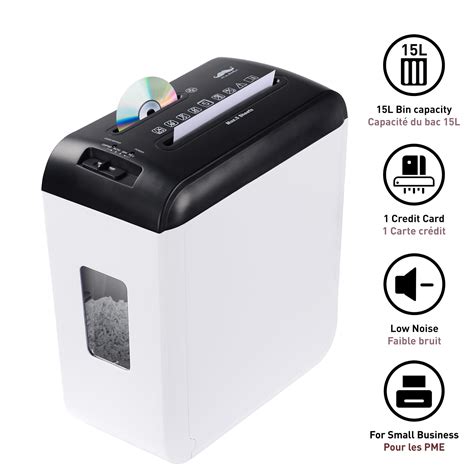 Portable Paper Shredder 5 Sheet Strip Cut Shredder With Extendable Arm