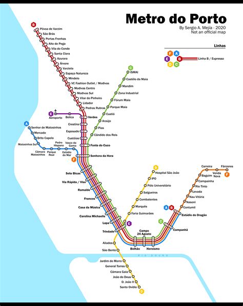 [OC][Diagram] Metro do Porto, Portugal : r/TransitDiagrams
