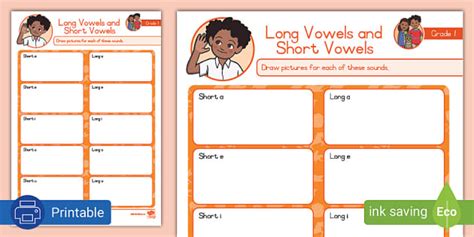 Free Long And Short Vowels Auditory Discrimination Worksheet