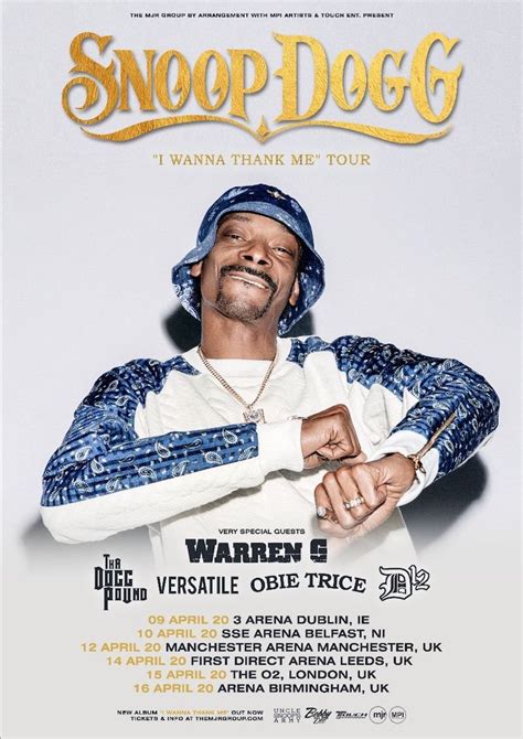 Snoop Dogg announces his “I Wanna Thank Me” U.K. headline tour