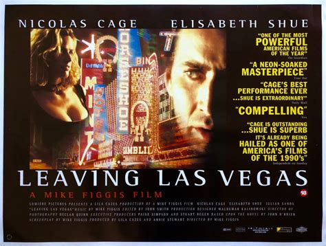 Original Leaving Las Vegas Movie Poster - Nicolas Cage - Elizabeth Shue