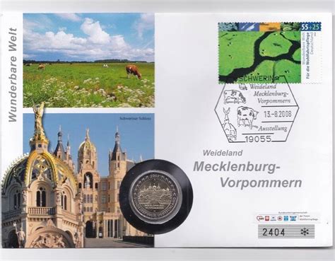 Brd Numisbrief Euro Mecklenburg Vorpommern Schloss Schwerin