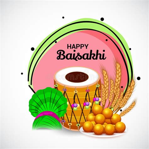 Happy Baisakhi Punjabi Festival Celebration. Stock Illustration - Illustration of editable ...