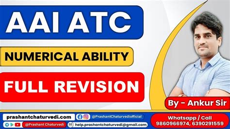 Aai Atc Quant Revision By Ankur Sir Aai Atc Numerical Ability