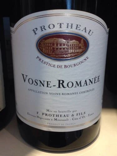 Fran Ois Protheau Fils Vosne Roman E Vivino Australia