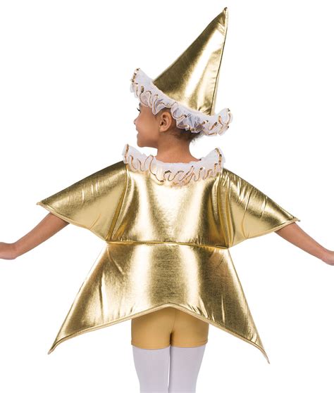 Gold Christmas Star Kids Dance Costume A Wish Come True