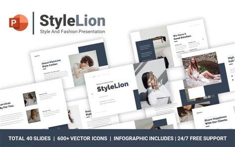 StyleLion Style And Fashion Minimal PowerPoint Template