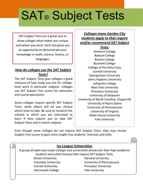 2013 Sat Subject Test Resource Guide