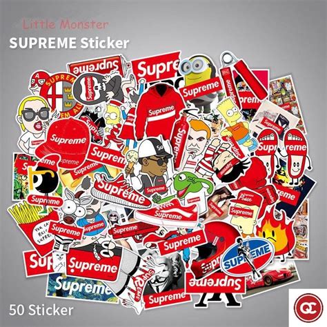 Qc 50pcs Supreme Graffiti Sticker Vinyl Decal Luggage Laptop Non