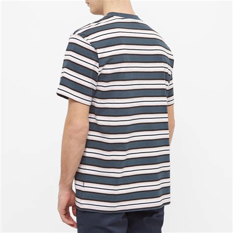 Dickies Lynnwood Stripe T Shirt Air Force Blue End