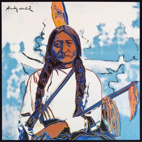 Andy Warhol After Sitting Bull Size 60 X 60 Cm Lithography Print