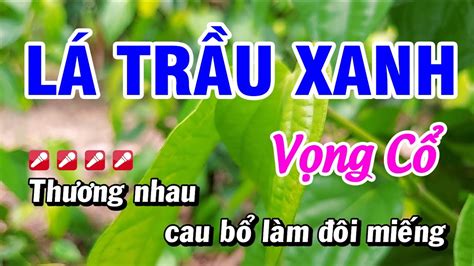 Karaoke L Tr U Xanh V Ng C Tone N D Y O Ho I Phong Organ Youtube