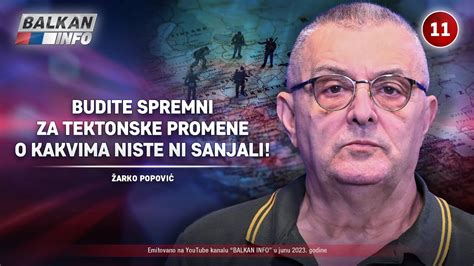 INTERVJU Žarko Popović Spremite se za tektonske promene o kakvima