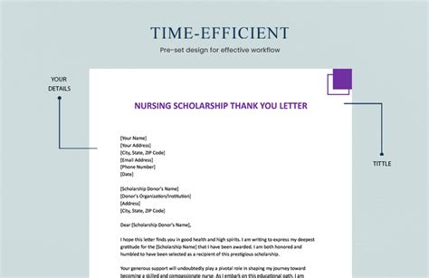 Nursing Scholarship Thank You Letter In Word Google Docs Pages