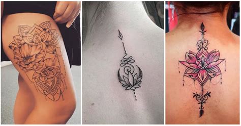 Simple Tribal Lotus Flower Tattoo