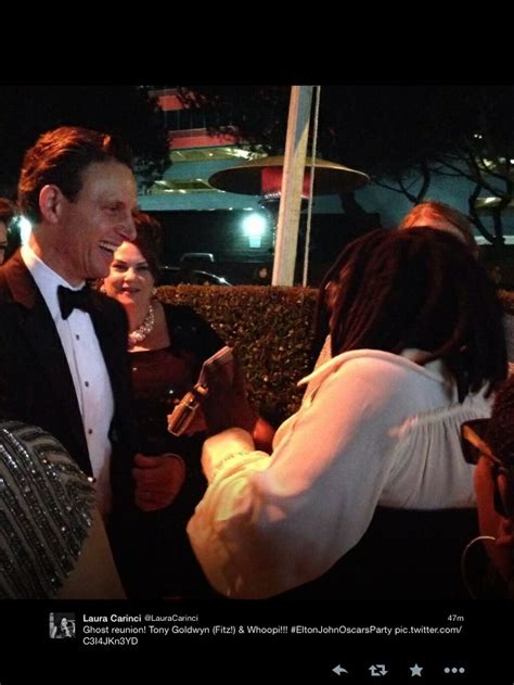 Ghost reunion! Tony Goldwyn (Fitz) & Whoopi!! #EltonJohnOscarsParty ...