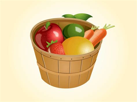 Fruit Basket Vector Art & Graphics | freevector.com