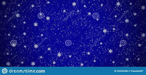 Christmas Snowy Winter Design Snow Blue Background Blurred Background