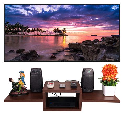 Madhuran Jet Engineered Wood Wall Hanging Tv Entertainment Units Setup Box Router Stand 32 Inch