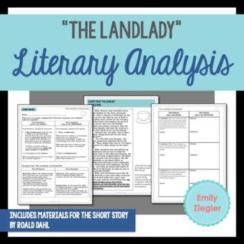 Plot Diagram For The Landlady LubinaHarlan