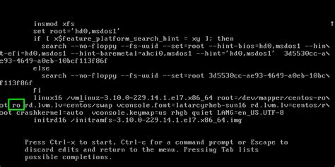 Boot In Single User Mode On CentOS 7 RHEL 7