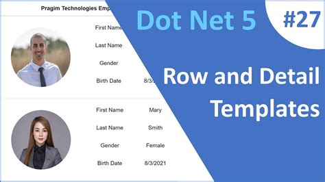 Asp Net Core Blazor Datagrid Detail Template Youtube