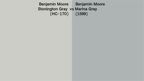 Benjamin Moore Stonington Gray Vs Marina Gray Side By Side Comparison