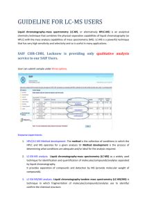 Applications Of LC MS In Biological And Chemical