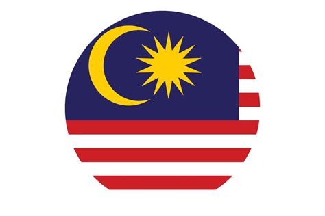 Circle flag vector of Malaysia 11074448 Vector Art at Vecteezy