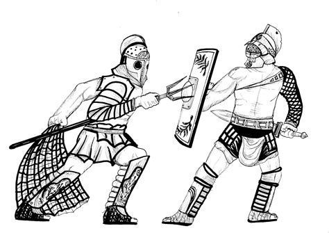 Roman Gladiator Drawing At Explore Collection Of