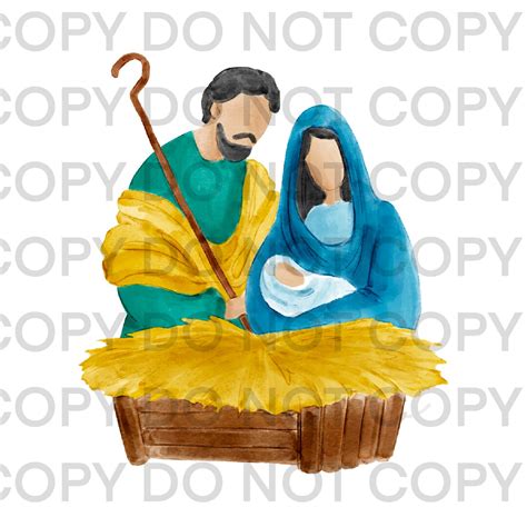 Vintage Watercolor Manger Baby Jesus Religion Christian Merry Christmas ...