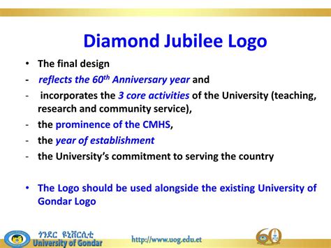 Ppt Diamond Jubilee Celebrations Of University Of Gondar Powerpoint