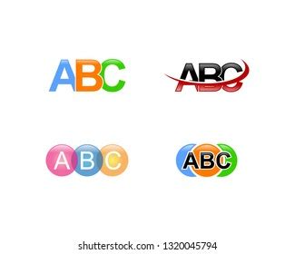 Set Letter Abc Logo Design Template Stock Vector (Royalty Free ...