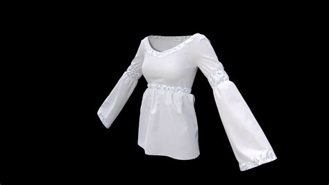 Blouse Marvelous Designer 3d Model Cgtrader