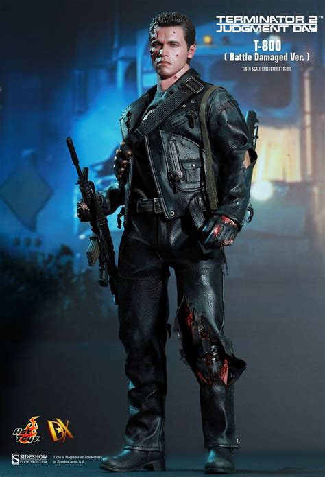 Action Figure T 800 Battle Damaged Version Exterminador Do Futuro 2 Terminator 2 Escala 1 6 Dx