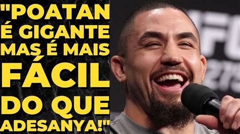 ROBERT WHITTAKER IMPRESSIONADO ALEX POATAN COMPARA ISRAEL