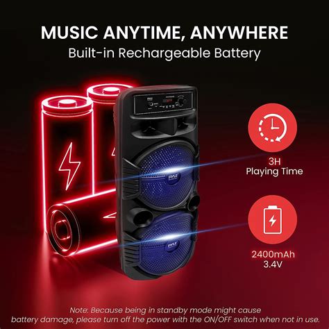 Buy Pyle Portable Bluetooth PA Speaker System 600W Rechargeable