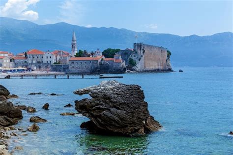 Premium Photo | Buildings on the coastline of montenegro