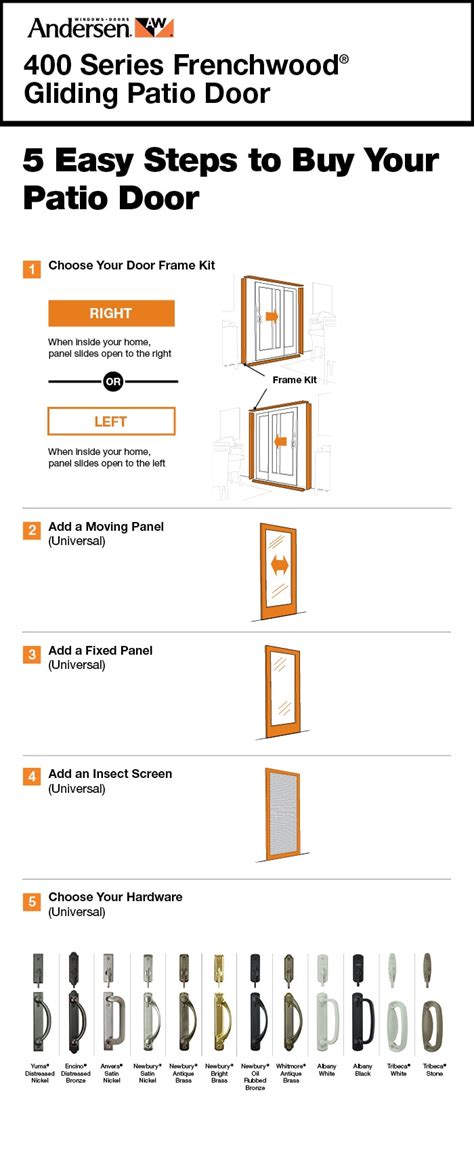 Andersen 72 In X 80 In 400 Series Frenchwood Sliding Patio Door White Left Hand Frame Kit