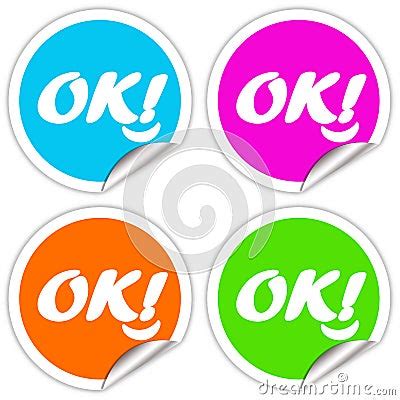 Ok Sticker Stock Photography - Image: 13422202