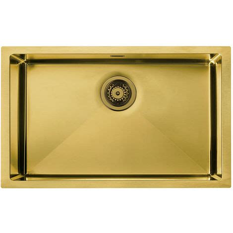 Lavello Iride F Vasca Acciaio Inox Finitura Gold Incasso Slim