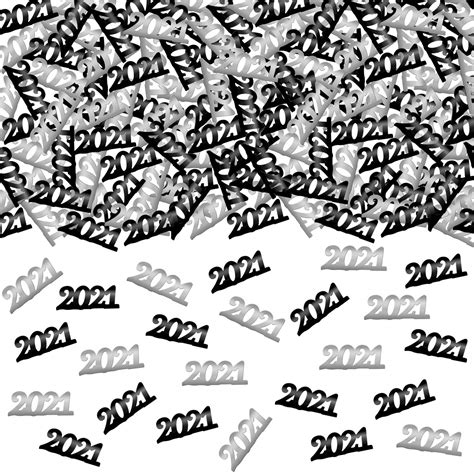 Buy Katchon Black And Silver Graduation Confetti Pack Of