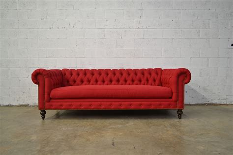 Higgins chesterfield red sofa | Red sofa, Red chesterfield sofa, Custom sofa