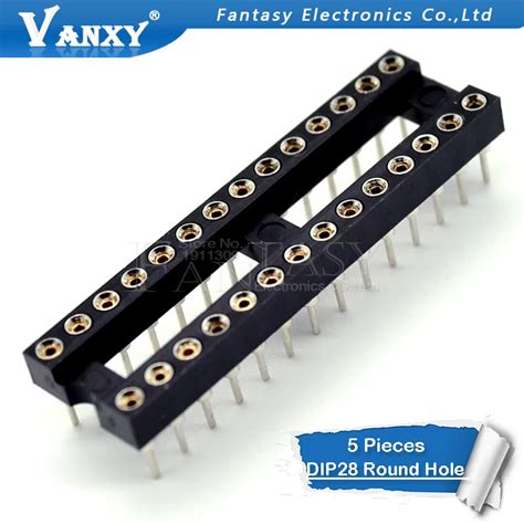 Aanbieding 20Pcslot Gold Plated Ic Socket 8P Round Hole Ic Dip 8 Pin 8