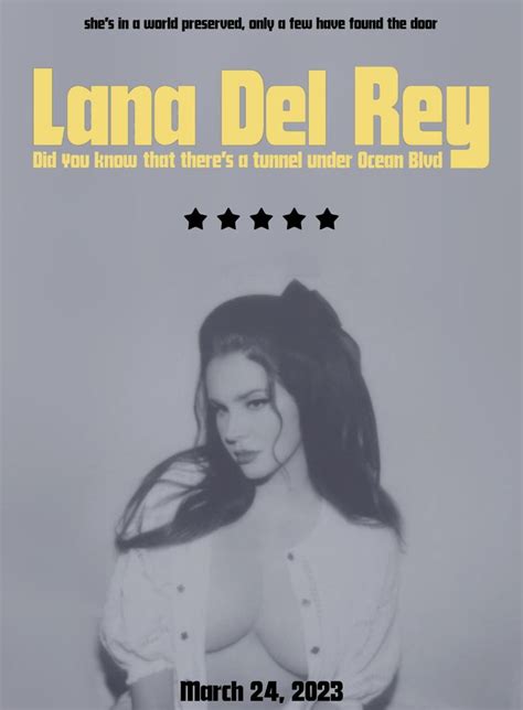 The Poster For Lana Del Ray S Upcoming Show